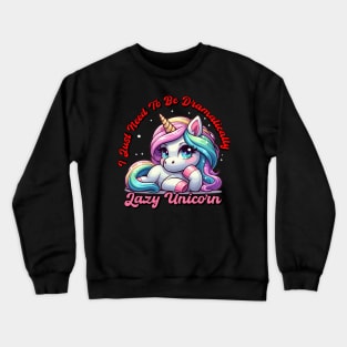 "Dramatically Lazy Unicorn" Crewneck Sweatshirt